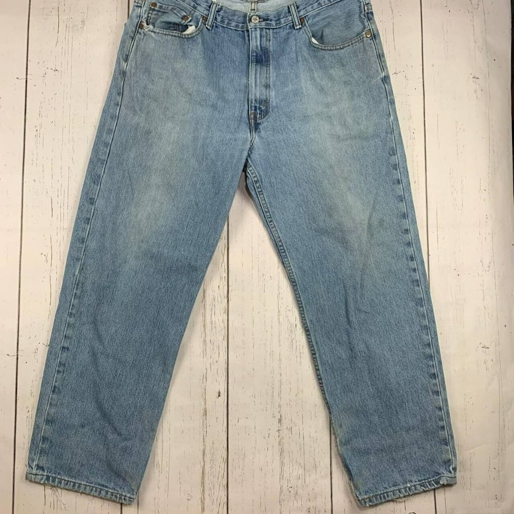 Levi’s 550 38 Regular Fit Faded Mid Rise Light Blue Jeans Pants‎ Denim Mens